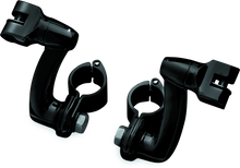 Kuryakyn Longhorn Offset Peg Mounts With 1-1/4inch Clamp Black - 7571