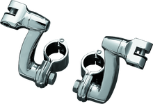 Kuryakyn Longhorn Offset Peg Mounts With 1-1/4inch Magnum Quick Clamp Chrome (Pair) - 7986