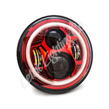 Letric Lighting 7? Red Color Collection LED Headlamp with Full Halo - LLC-ICC-7R