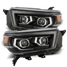 AlphaRex 10-13 Toyota 4Runner PRO-Series Projector Headlights Plank Style Black w/Seq Signal/DRL - 880755