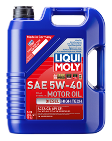 LIQUI MOLY 5L Diesel High Tech Motor Oil 5W40 - 2022
