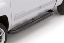Lund 15-17 Chevy Colorado Crew Cab 4in. Oval Curved Steel Nerf Bars - Black - 23440360