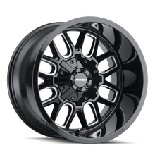 Mayhem 8107 Cogent 20x10 / 5x127 BP / -19mm Offset / 87.1mm Hub Black w/ Milled Spokes Wheel - 8107-2152BM