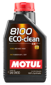 Motul 1L Synthetic Engine Oil 8100 Eco-Clean 0W30 12X1L - C2/API SM/ST.JLR 03.5007 - 1L - 102888