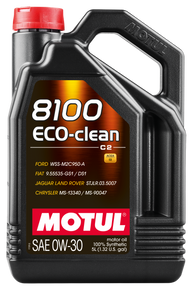 Motul 5L Synthetic Engine Oil 8100 0W30 4x5L ECO-CLEAN  ACEA C2 API SM ST.JLR 03.5007 - 102889