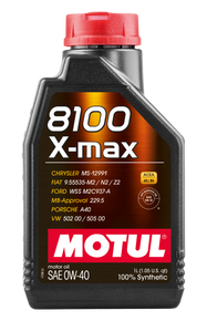 Motul 1L Synthetic Engine Oil 8100 0W40 X-MAX - Porsche A40 - 104531