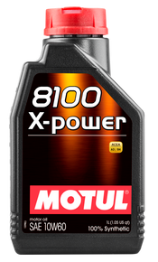 Motul 1L Synthetic Engine Oil 8100 10W60 X-Power - ACEA A3/B4 - 106142