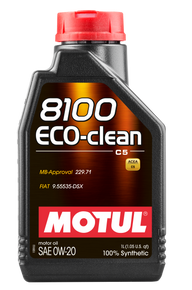Motul 1L Synthetic Engine Oil 8100 Eco-Clean 0W20 - 108813