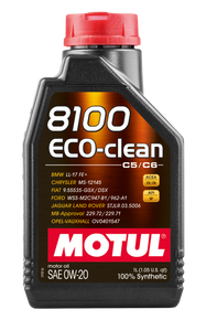 Motul 1L Synthetic Engine Oil 8100 Eco-Clean 0W20 - 108813