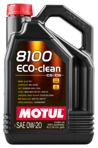 Motul 5L Synthetic Engine Oil 8100 0W20 Eco-Clean - 108862