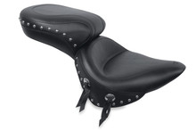 Mustang 84-06 Harley Standard Rear Tire Wide Touring 1PC Seat w/Studs - Black - 75072