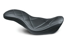 Mustang 06-17 Harley Dyna Super Tripper 1PC Seat Carbon - Black - 75229