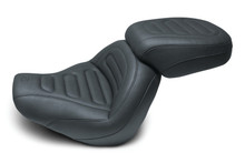Mustang 18-21 Harley Fat Bob Standard Touring Passenger Seat Trapezoid - Black - 75888