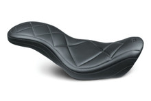 Mustang 14-17 Harley Fat Bob Super Tripper 1PC Seat Carbon - Black - 75987