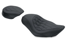 Mustang 04-21 Harley Sportster Wide Tripper Solo Seat Diamond Stitch - Black - 76728