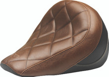Mustang 18-21 Indian Scout Bobber Standard Touring Solo Seat Diamond Stitch - Brown - 76843