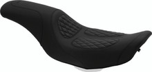 Mustang 97-07 Harley Rd King,06-07 Str Glide,00-01 Screamin Eagle 1PC Seat w/Diamond Stitch - Black - 76980