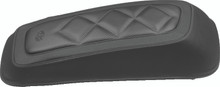 Mustang 08-21 Harley FL Touring Saddlebag Lid Covers Diamond Stitch - Black - 77643