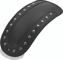 Mustang 00-17 Harley Softail FLSTS, FLSTN, FLSTC w/Stud Plate Fender Bib w/Studs - Black - 78113