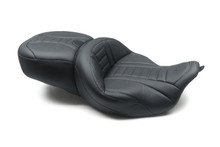 Mustang 08-21 Harley Electra Glide/Rd Glide/Rd King 1PC Seat Deluxe - Black w/ Grey Stitching - 79006GM