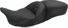 Mustang 08-21 Harley Electra Glide, Rd Glide, Rd King, Str Glide Heated 1PC Seat Deluxe-Black - 79007
