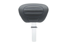 Mustang 08-21 HD Electra Glide,Rd Glide,Rd King,Str Glide Driver Backrest - Black w/ Blue Stitching - 79012SB