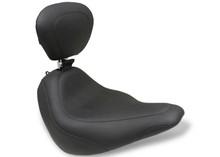 Mustang 18-21 Harley Softail Slim Wide Tripper Solo Seat w/Driver Backrest - Black - 79029
