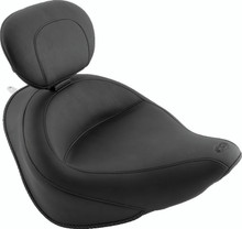 Mustang 06-17 Harley Softail Wide Tire (200mm) Wide Touring Solo Seat w/Driver Backrest - Black - 79530