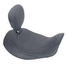 Mustang 06-17 Harley Dyna Wide Tripper Forward Solo Seat w/Driver Backrest - Black - 79804
