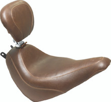 Mustang 18-21 Harley Heritage Classic, Deluxe Wide Tripper Solo Seat w/Driver Backrest - Brown - 83001
