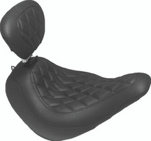 Mustang 18-21 Harley Low Rider, Sport Glide Wide Tripper Solo Seat w/DBR Diamond Stitch - Black - 83043