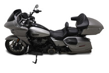 Mustang 23-24 HD CVO Rd Glide(ST), 2024 Rd Glide and Str Glide Touring Solo Seat - Black/Gray Stitch - 89401GM