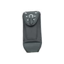 Mustang 65-86 Harley Early FL Touring Tank Bib w/Studs - Black - 93309