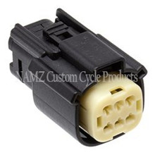 NAMZ 07-23 Molex MX-150 6-Position Female Connector R Side Handlebar Control - Black (HD 72414-07BK) - NM-33472-0601