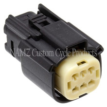 NAMZ 07-23 Molex MX-150 6-Position Female Connector R Side Handlebar Control - Black (HD 72414-07BK) - NM-33472-0601