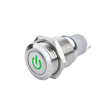 Oracle Pre-Wired Power Symbol On/Off Flush Mount LED Switch - Green SEE WARRANTY - 2009-004