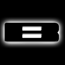 ORACLE Lighting Universal Illuminated LED Letter Badges - Matte Blk Surface Finish - B SEE WARRANTY - 3141-B-001