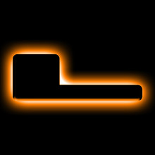 ORACLE Lighting Universal Illuminated LED Letter Badges - Matte Blk Surface Finish - L SEE WARRANTY - 3141-L-005