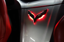 Oracle Corvette C7 Rear Illuminated Emblem - Red SEE WARRANTY - 3633-003