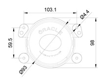 Oracle 100mm 15W Driving Beam LED Emitter - 6000K SEE WARRANTY - 5823-001