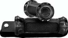 Performance Machine Footpegs Overdrive - Black Ano - 0035-1158-B