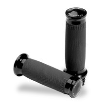 Performance Machine Contour Renthal Wrapped Grips - Black - 0063-2020-B