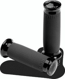 Performance Machine Contour Renthal Wrapped Grips - Black - 0063-2020-B