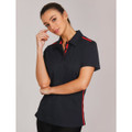 Ladies' rapid cool short sleeve contrast polo
