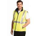 Hi-Vis Reversible Safety Vest With Hoop Pattern 3M Tapes
