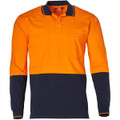 Hi-Vis Cotton Two Tone L/S Safety Polo