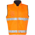 Hi-Vis Reversible Mandarine Collar Safety Vest With 3M Tapes
