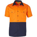 Hi-Vis two tone S/S cotton work shirt