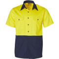 Hi-Vis two tone S/S cotton work shirt