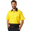 Hi-Vis two tone S/S cotton work shirt